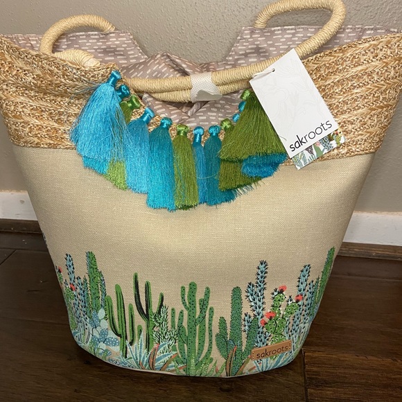 Sakroots Artist Circle Lola Beach Bag Natural Mojave Mirage. New with tags! - Picture 2 of 7